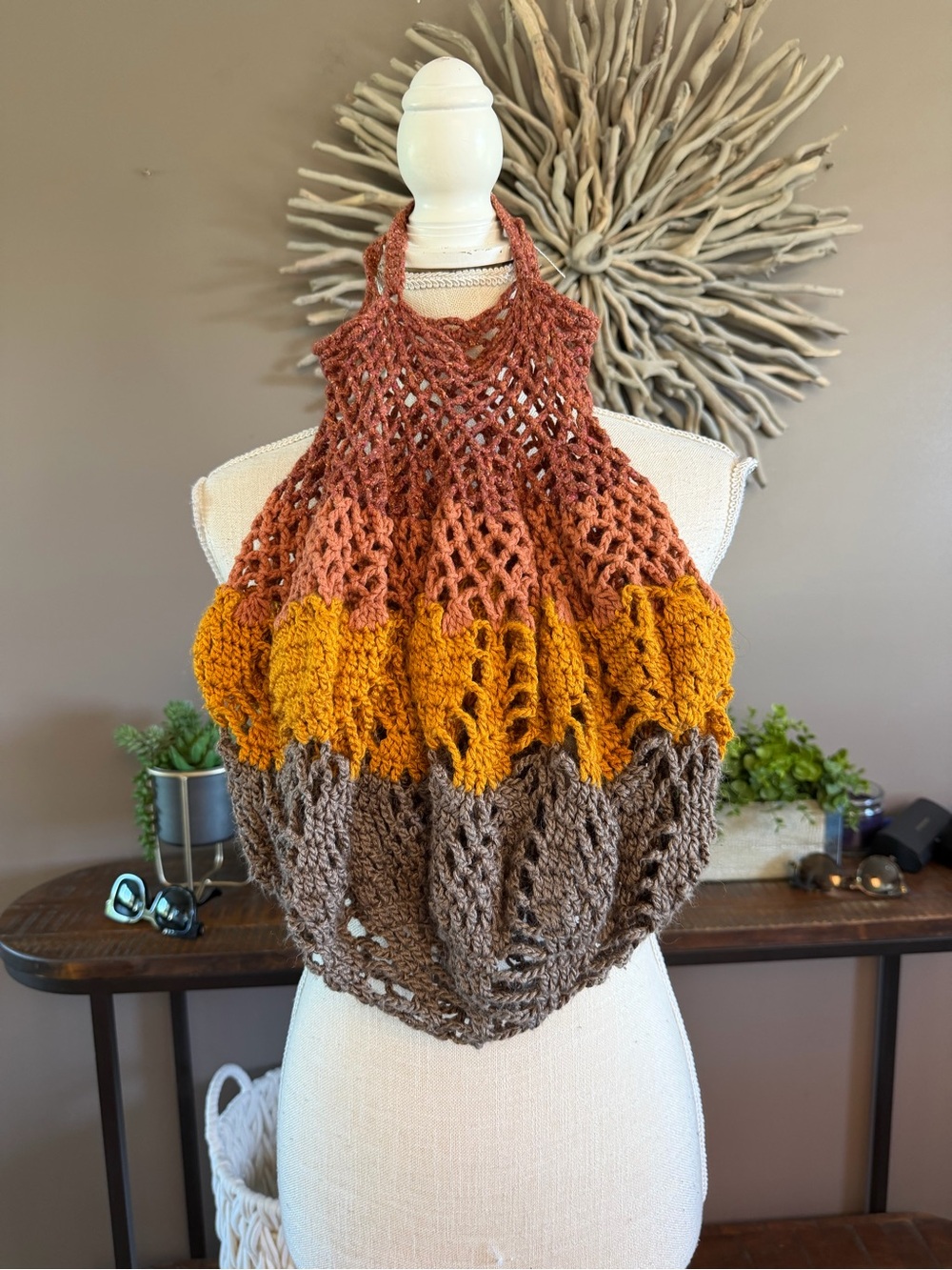 Crochet Knit handmade‎ bag